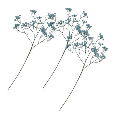 Kunstbloem Gipskruid - 3x - 60 cm - blauw - losse tak - kunst bloem - Gypsophila