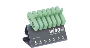 Wiha Stiftsleutelset met sleutelgreep | TORX PLUS® | 8-delig | chemisch gezwart | incl. werkbankhouder - 26261 - 26261