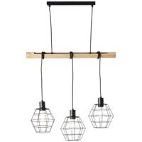 Brilliant Ottawa 99606/76 Hanglamp E27 Hout (mat), Zwart