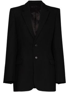 WARDROBE.NYC x Browns 50 blazer en laine à simple boutonnage - Noir