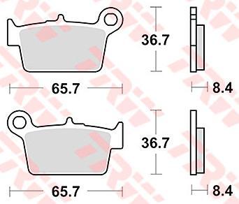 TRW Brake pad mcb 820 organic standard