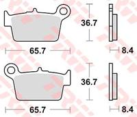 TRW Brake pad mcb 820 organic standard