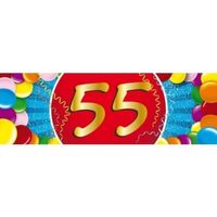 10x 55 Jaar leeftijd stickers verjaardag versiering - Feeststickers - thumbnail