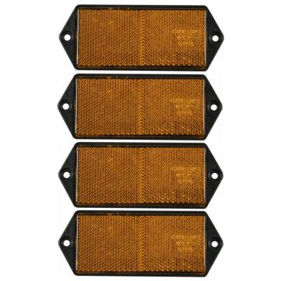 Benson Reflector - 4x - oranje - rechthoek - schroefbevestiging - 100 x 45 mm