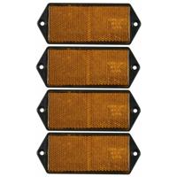 Benson Reflector - 4x - oranje - rechthoek - schroefbevestiging - 100 x 45 mm Benson Reflector - 4x - oranje - rechthoek - schroefbevestiging - 100 x 45 mm