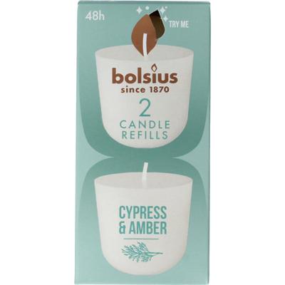 Bolsius clean light navul cypress&ambe