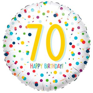 70ste verjaardag ballon confetti