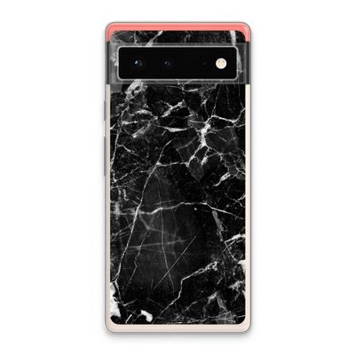 Zwart Marmer 2: Google Pixel 6 Transparant Hoesje