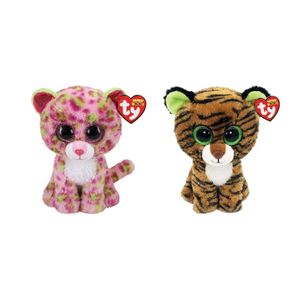 Ty - Knuffel - Beanie Boo's - Lainey Leopard & Tiggy Tiger