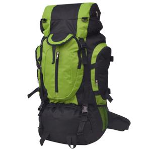 VidaXL Rugzak hiking XXL 75 L zwart en groen