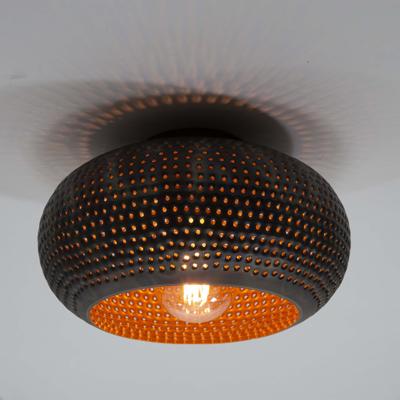 LifestyleFurn Plafondlamp 'Cecily' Metaal, Ø35cm, kleur Zwart Bruin