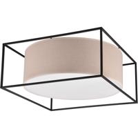 Industriële LED Plafondlamp 3-lichts E27 Mat Zwart Metaal