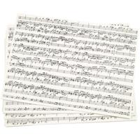Creativ Company Kraft papier met print, muzieknoten, a4, vel 210x297 mm, 100 gr, 10 vel/ 1 doos