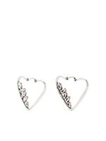 Saint Laurent boucles d'oreilles serties de cristaux - Argent - thumbnail