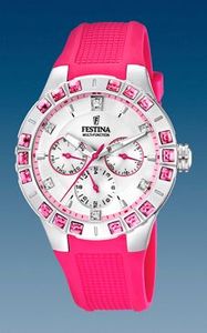 Horlogeband Festina F16559-3 Rubber Roze 15mm