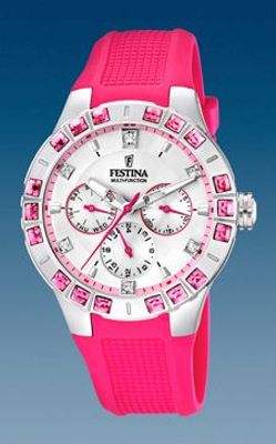 Horlogeband Festina F16559-3 Rubber Roze 15mm