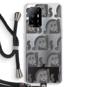Cats: Oppo A94 5G Transparant Hoesje met koord