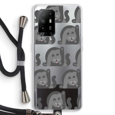 Cats: Oppo A94 5G Transparant Hoesje met koord