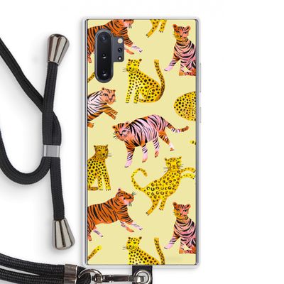 Cute Tigers and Leopards: Samsung Galaxy Note 10 Plus Transparant Hoesje met koord