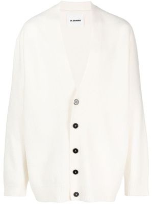 Jil Sander cardigan en laine à boutonnière - Tons neutres