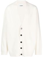 Jil Sander cardigan en laine à boutonnière - Tons neutres