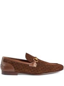 Gucci mocassins Jordaan à motif monogrammé - Marron