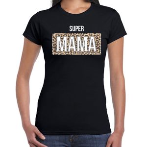 Super mama cadeau t-shirt zwart voor dames 2XL  -
