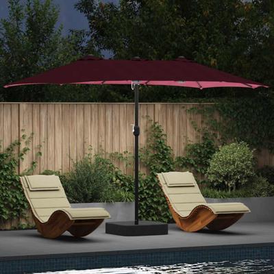 Tuinparasol Bordeauxrood 385 x 209 x 244 cm Stof