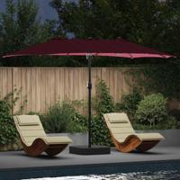 Tuinparasol Bordeauxrood 385 x 209 x 244 cm Stof