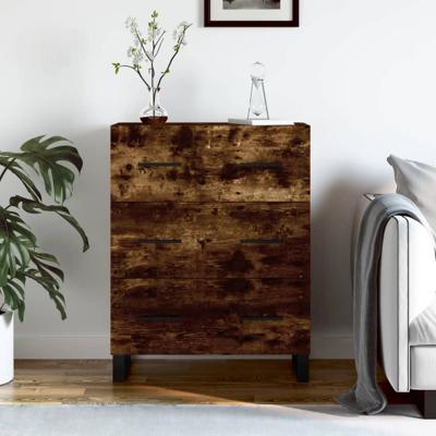 Dressoir 69,5x34x90 cm bewerkt hout gerookt eikenkleurig