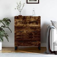 Dressoir 69,5x34x90 cm bewerkt hout gerookt eikenkleurig - thumbnail