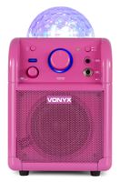 Vonyx SBS50 Bluetooth party speaker met LED roze - thumbnail