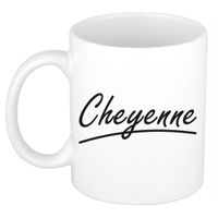 Naam cadeau mok / beker Cheyenne met sierlijke letters 300 ml