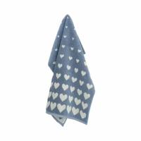 Bunzlau Castle Bunzlau Castle theedoek Hearts Grey 65x65