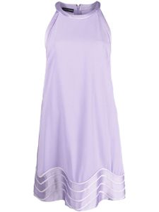 Emporio Armani robe à motif vague - Violet