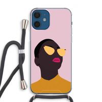Yellow glasses: iPhone 12 Transparant Hoesje met koord