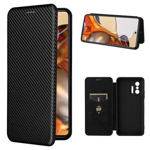 Xiaomi 11T/11T Pro Flip Case - Koolstofvezel - Zwart