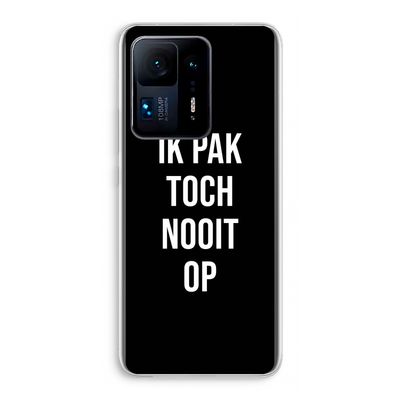 Ik pak nooit op - Zwart: Xiaomi Mi Mix 4 Transparant Hoesje