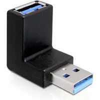 Delock 65339 Adapter USB 3.0 Type-A male > Type-A female schuin 90° verticaal - thumbnail