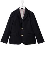 Thom Browne Kids blazer Super 120s en serge - Bleu - thumbnail