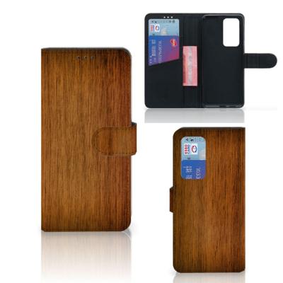 Huawei P40 Pro | Book Style Case | Donker Hout
