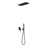 Regendouche set Tres Loft | Inbouw | Mengkraan | 2-weg | Vierkant | Zwart mat