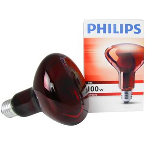 Philips R95 IR 100W E27 230V Red 1CT/25 infrarode lamp Peer