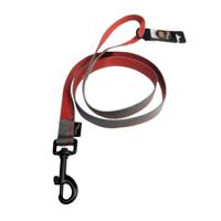 Jack and Vanilla Hondenriem - Nylon - Rood / grijs - Lengte 120 cm - Breedte 2 cm