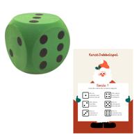T&F Creations Kerstspel set - dobbelspel - incl foam dobbelsteen - groen