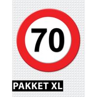 70 jarige verkeerbord decoratie pakket XL - thumbnail