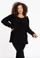 Yoek Tuniek flare met volants | Zwart | Maat 58/60