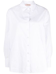 TWINSET chemise en popeline à détail de chaîne - Blanc