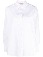 TWINSET chemise en popeline à détail de chaîne - Blanc