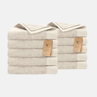 Walra Remade Cotton Handdoeken 60 x 110 cm - 550 gr/m - Beige - 10 stuks